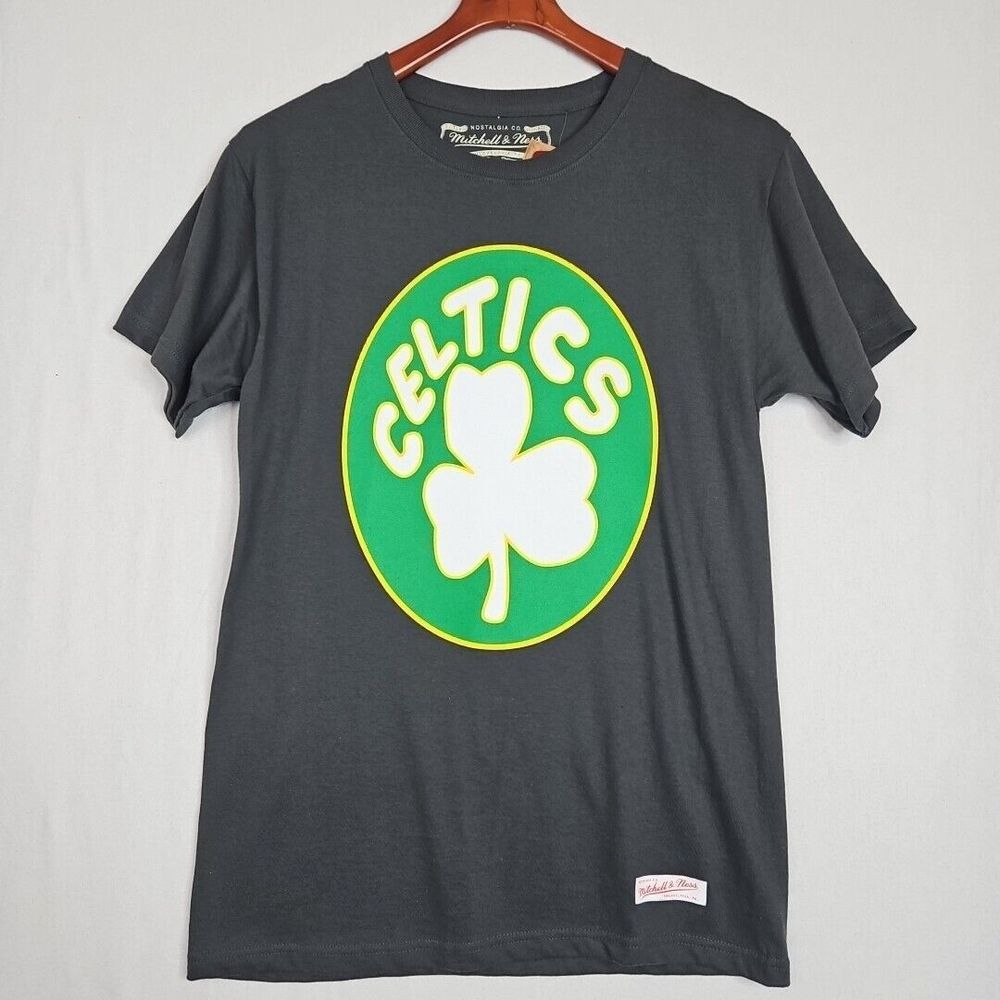 Mitchel & Ness x NBA Boston Celtics Gray Tshirt Men's Size Small New